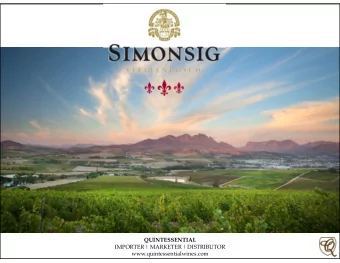 QUINTESSENTIAL  IMPORTER | MARKETER | DISTRIBUTOR  www.quintessentialwines.com    Named after