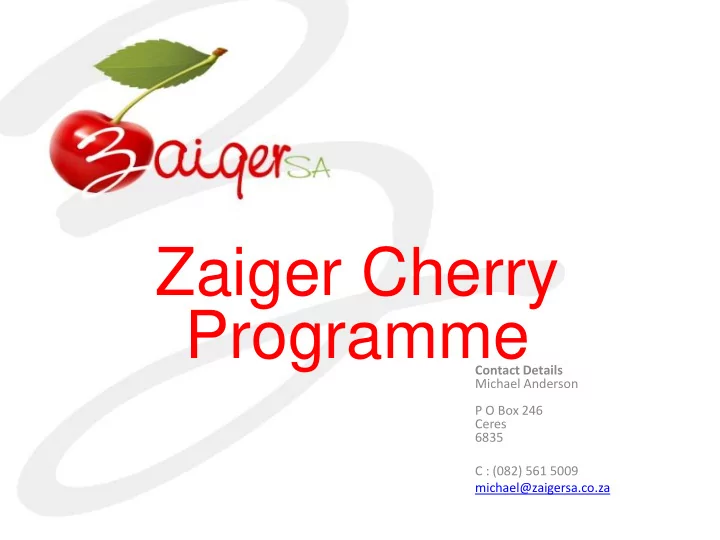 programme