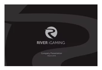 Company Presentation  March 2018  Important information  Disclaimer  This presentation (the