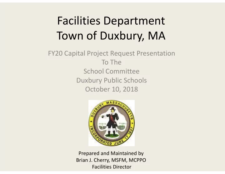 town of duxbury ma