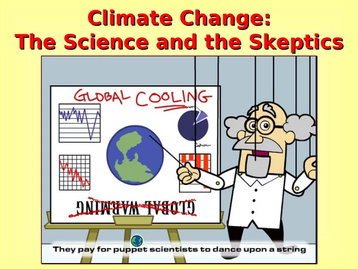 climate change climate change the science and the