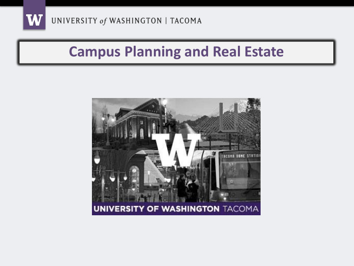 campus planning and real estate finance administration