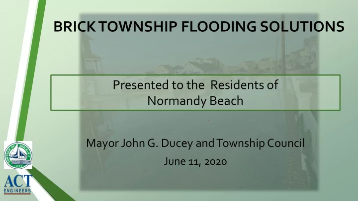 brick township flooding solutions