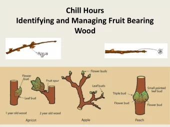 Wood  Chill Hours    Many fruiting and non-fruiting plants which have evolved in cold climates