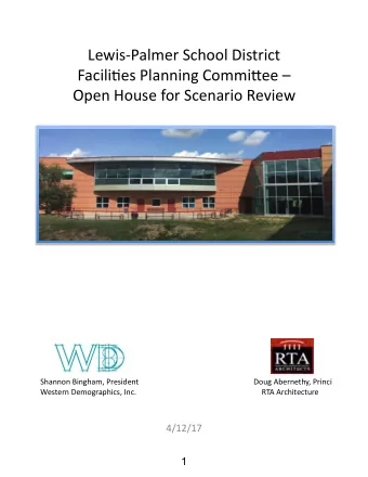 Lewis-Palmer  School  District    Facili4es  Planning  Commi8ee