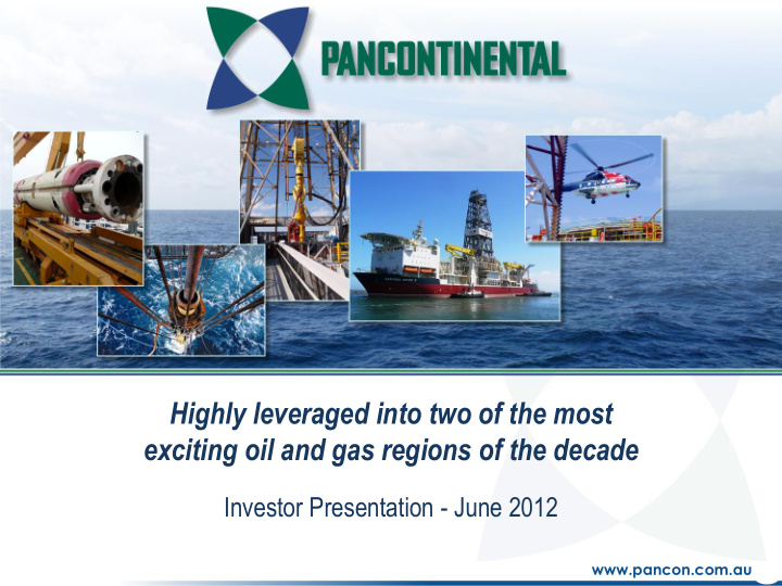 investor presentation june 2012 pancon com au disclaimer