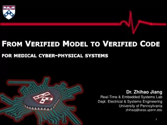 Dr. Zhihao Jiang  Real-Time &amp; Embedded Systems Lab  Dept. Electrical &amp; Systems Engineering