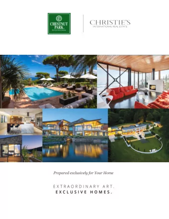 Prepared exclusively for Your Home  Christies: The Worlds Leading Art Business  CHRISTIES