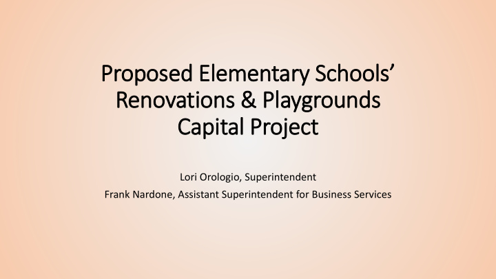 proposed elementary schools