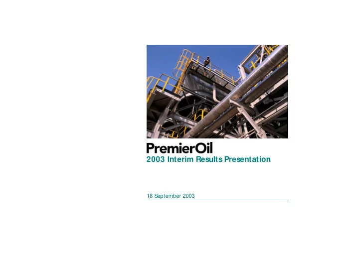 2003 interim results presentation