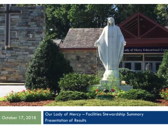 October 17, 2018  Presentation of Results T ABLE OF C ONTENTS  2  3 About T HE S TONE H OUSE G