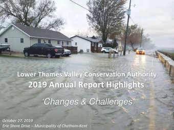 2019 Annual Report Highlights  Changes &amp; Challenges  October 27, 2019  Erie Shore Drive