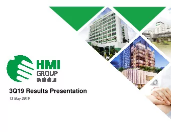 3Q19 Results Presentation  13 May 2019  1  Disclaimer This is a presentation of general information