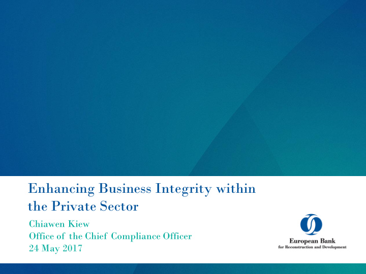 enhancing business integrity within