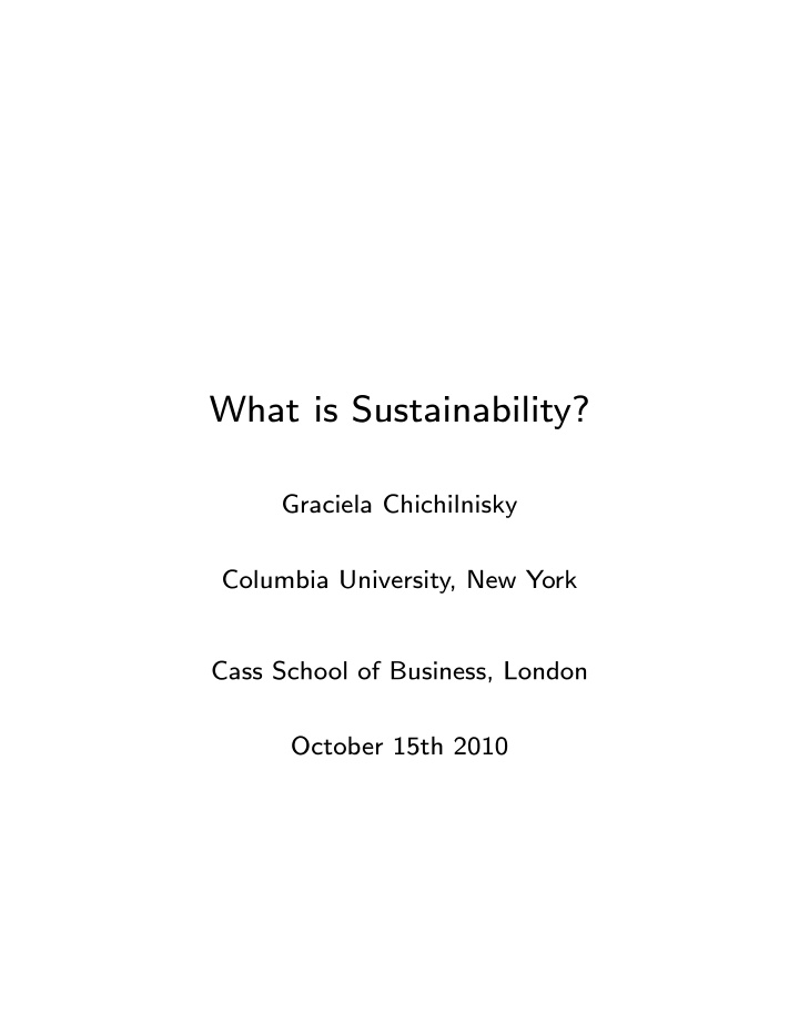 what is sustainability