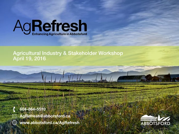 ag refresh