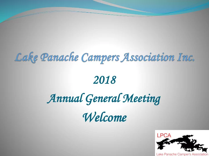 we welcome come agenda