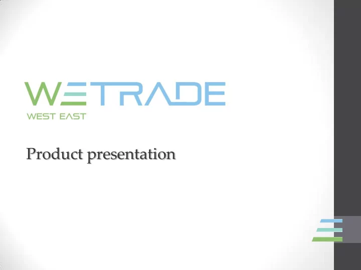 product presentation content
