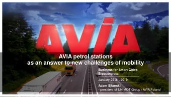 AVIA petrol stations  as an answer to new challenges of mobility  Business for Smart Cities
