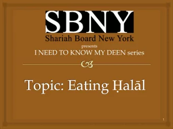 I NEED TO KNOW MY DEEN series  1  Questions to Answer    Why is it a MUST to consume Halal
