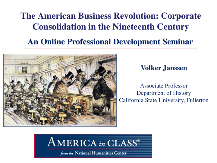 the american business revolution corporate consolidation
