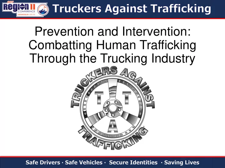 combatting human trafficking