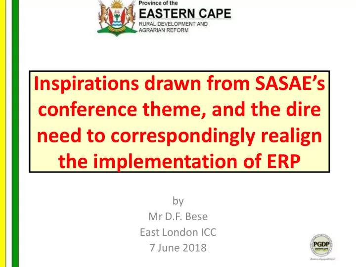 inspirations drawn from sasae s conference theme and the