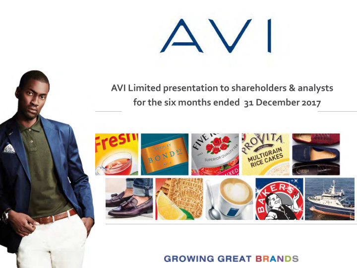 avi limited presentation to shareholders analysts