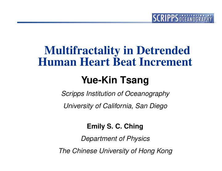 multifractality in detrended human heart beat increment