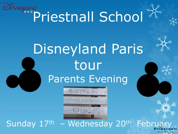 disneyland paris tour parents evening sunday 17 th