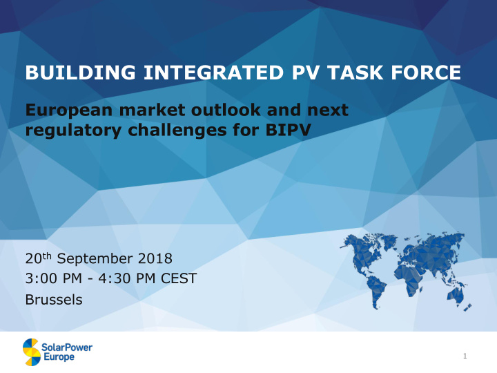 building integrated pv task force