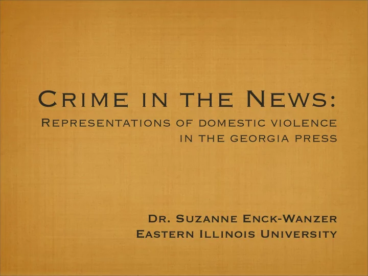 crime in the news