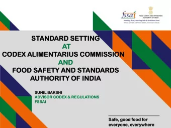 AT  AT  CODEX ALIMENT  NTARIU  ARIUS COMMISSION  AND  FOOD  D SA  SAFET  ETY  Y AND  D ST