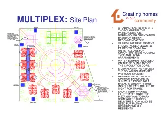 MULTIPLEX: in our community  Paired Units    It presents opportunities for  development into