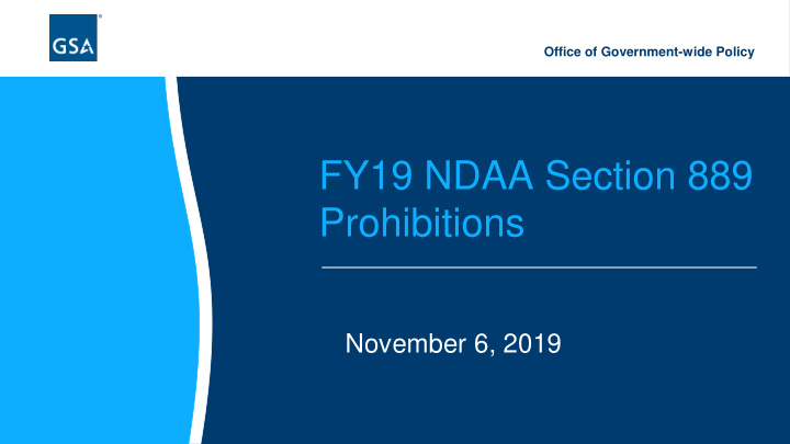 fy19 ndaa section 889 prohibitions