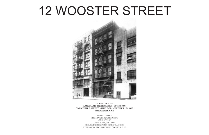 12 wooster street
