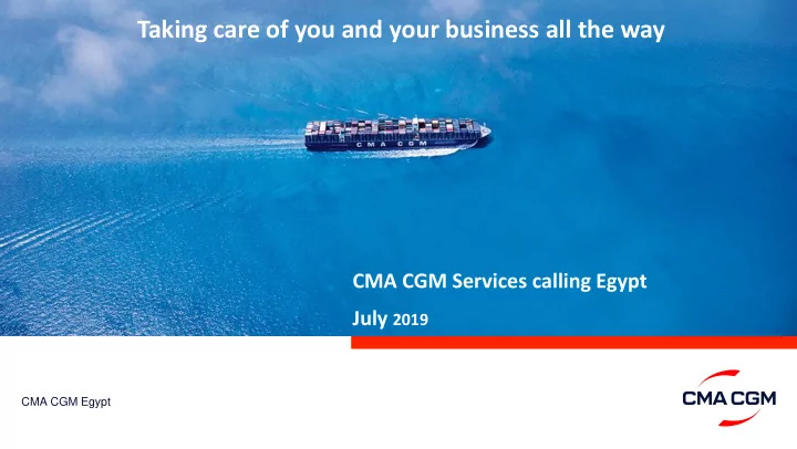 taking care of you and your business all the way