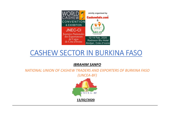 cashew sector in burkina faso cashew sector in burkina