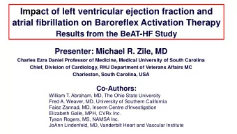 Impact of left ventricular ejection fraction and  atrial fibrillation on Baroreflex Activation