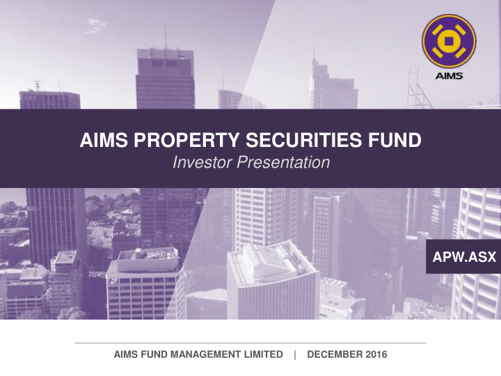 aims property securities fund