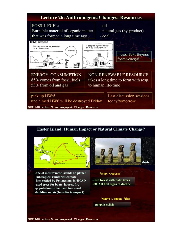 lecture 26 anthropogenic changes resources