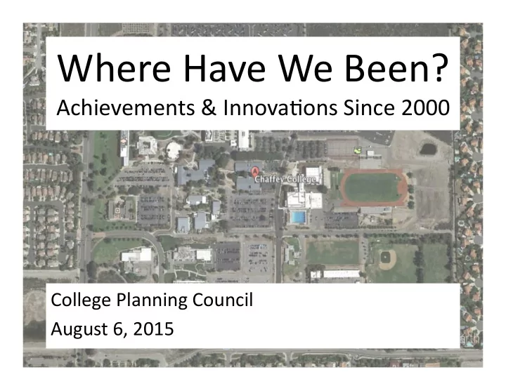 where do you think we have been