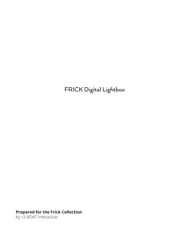 frick digital lightbox