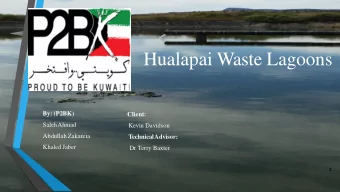 Hualapai Waste Lagoons  By: (P2BK)  Client:  SalehAhmad  Kevin Davidson  Abdullah Zakareia