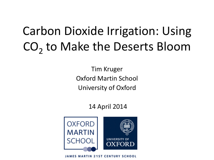 carbon dioxide irrigation using