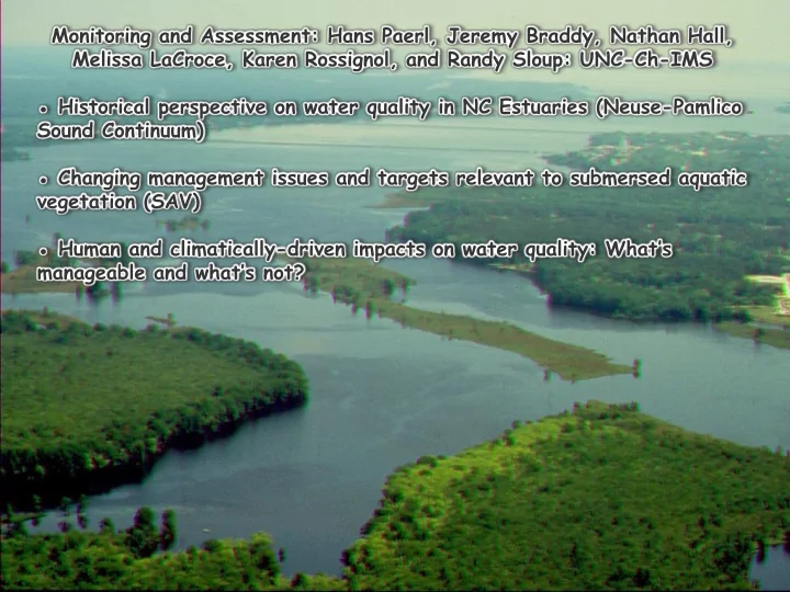 82667701 lnba key links between water quality and sav s