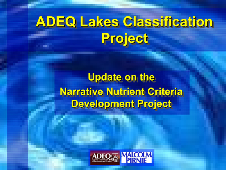 adeq lakes classification adeq lakes classification adeq