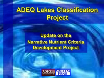 ADEQ Lakes Classification  ADEQ Lakes Classification  ADEQ Lakes Classification  Project  Project