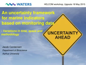 An uncertainty framework  for marine indicators  based on monitoring data  - Variations in time,