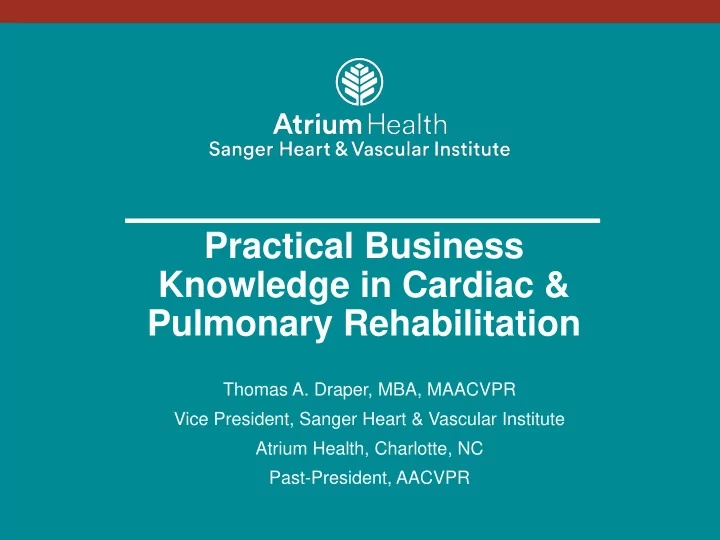 pulmonary rehabilitation